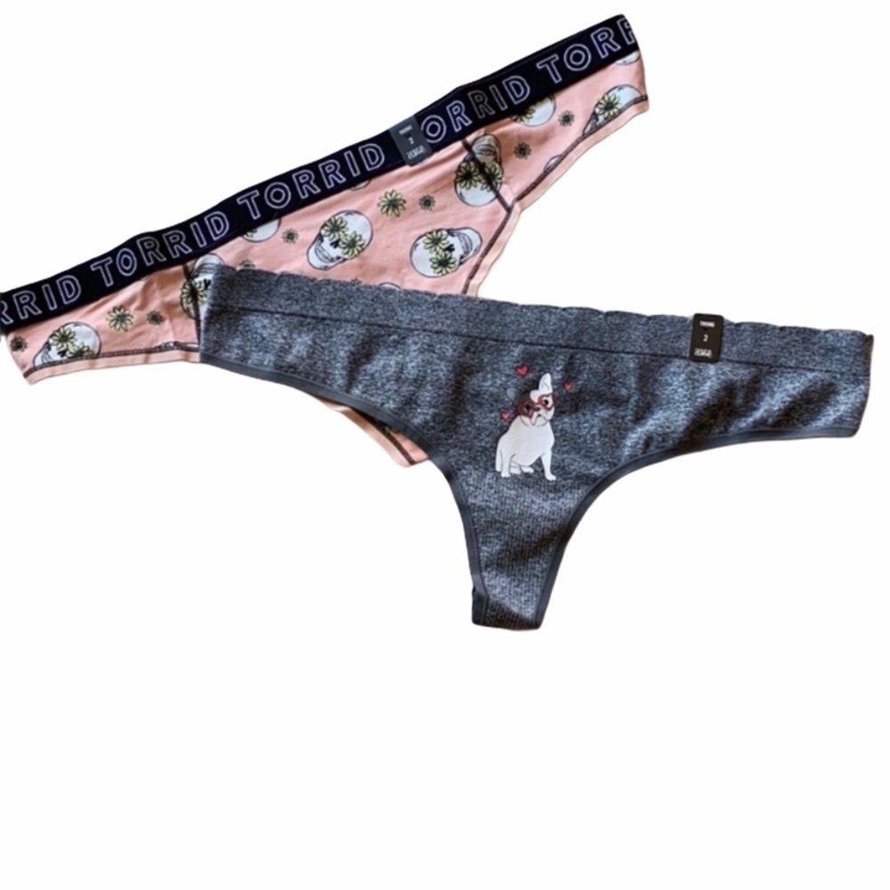 NEW Torrid thong panties skull/dog 1X - Picture 1 of 10
